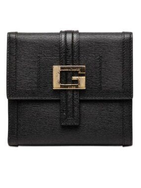 Gucci Logo Bifold Wallet Black Leather